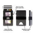 Diagram of the Tempest RFID Wallet with elasticated band and backplate 