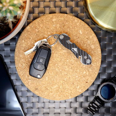 Picture of The Minimalist Key Organiser with car keys attached laid on a table