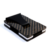 Picture of a Nighthawk RFID Card Holder and money clip on a white background