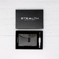 Picture of a Nighthawk RFID Card Holder inside a stealth wallet gift box