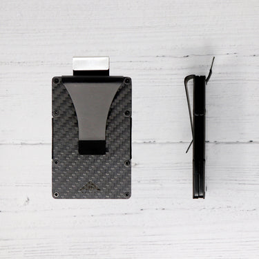 Back and side view of a Nighthawk RFID Card Holder