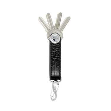 Picture of the The Minimalist Genuine Leather Key Organiser open on a white background