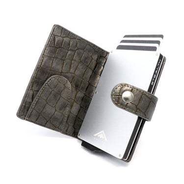 Picture of a Avenger RFID Bifold Wallet with crocodile skin leather