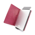 Picture of a pink Avenger RFID Bifold Wallet  open on a white background