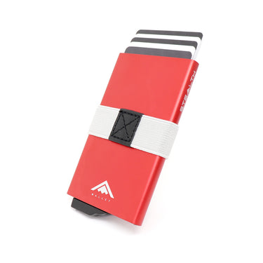 Front picture of a red Raptor RFID Wallet with cash storage